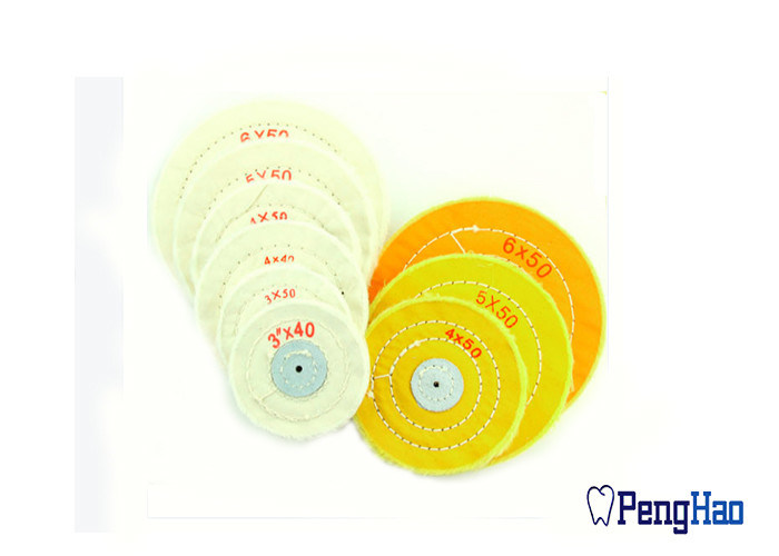 Cotton Rough Dental Rotary Tools / Dental Cloth Wheel 3 6 Inch Types