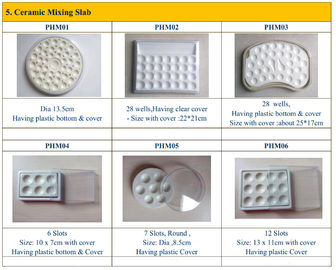 28 Wells Dental Laboratory Ceramic Mixing Slab 22*21cm With Plastic Cover