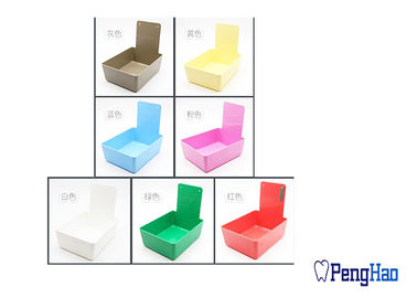 Square Shape Dental Lab Tools , Plastic Dental Work Pans With Clip Holder