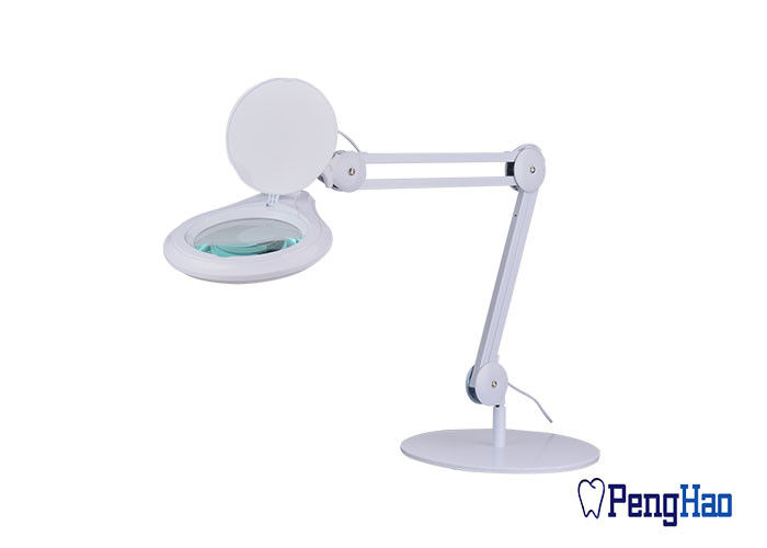 Adjustable Dental Lab Products 100V-240V With Led Light Magnifying Lamp 5 Diopter