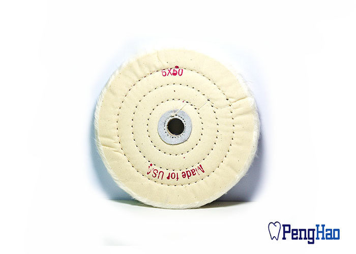 Wear Resistant Dental Rotary Tools White Cloth Buffing Polishing Wheel